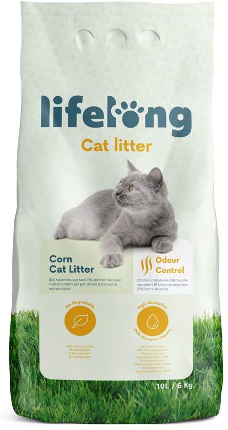 de bajo polvo biodegradables y de larga duración para tu gato ligeras patas limpias ingredientes de primera calidad Arena para gatos Greenwoods de fibra natural de 3 x 8 L 